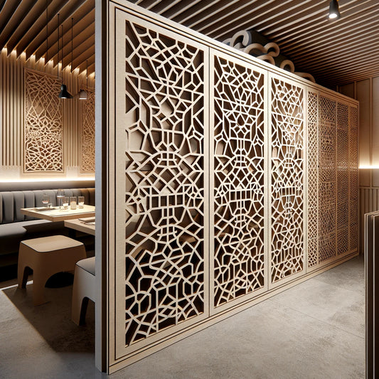 Room and restaurant wall trellis and divider